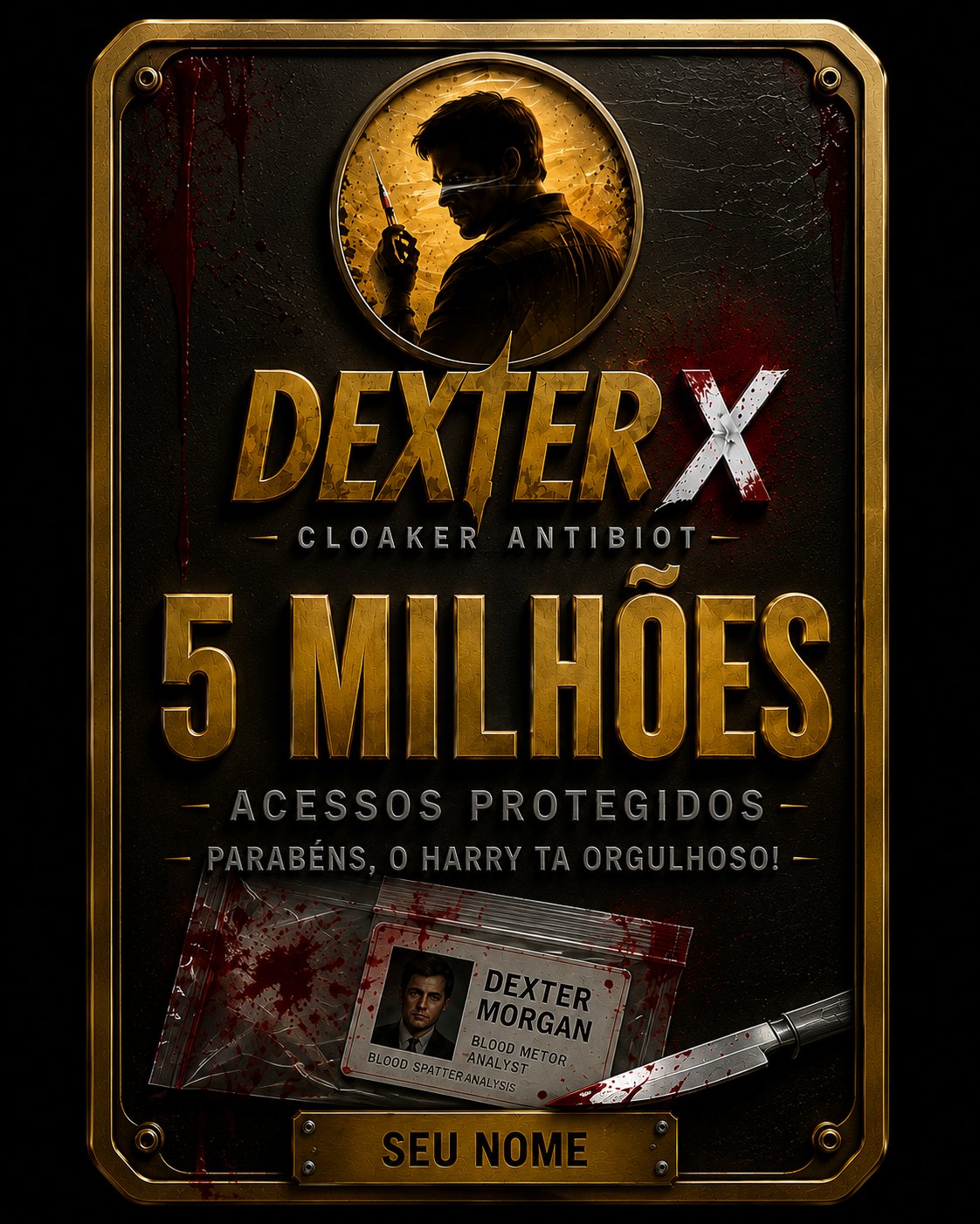 Placa 5 milhões de acessos protegidos